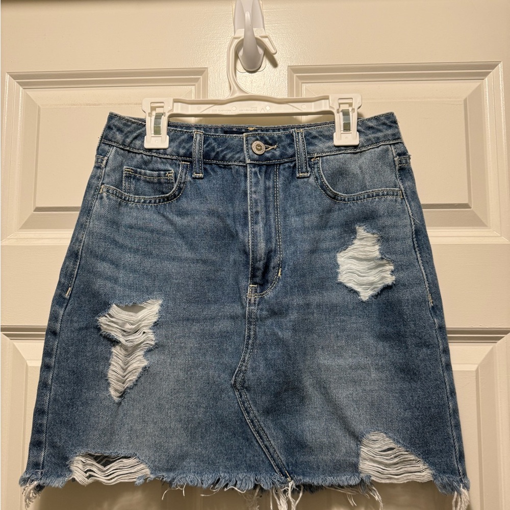 Hollister Ultra High-Rise Denim Mini Skirt